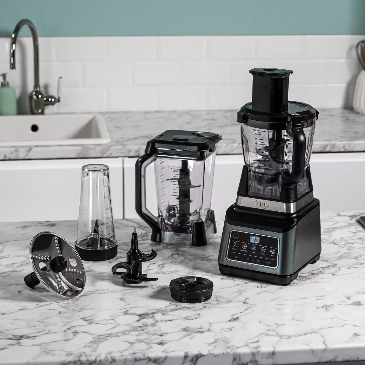 Ninja 3-in-1 BN800UK Multifunctional Food Processor with Auto-iQ Technology in Grey – 3