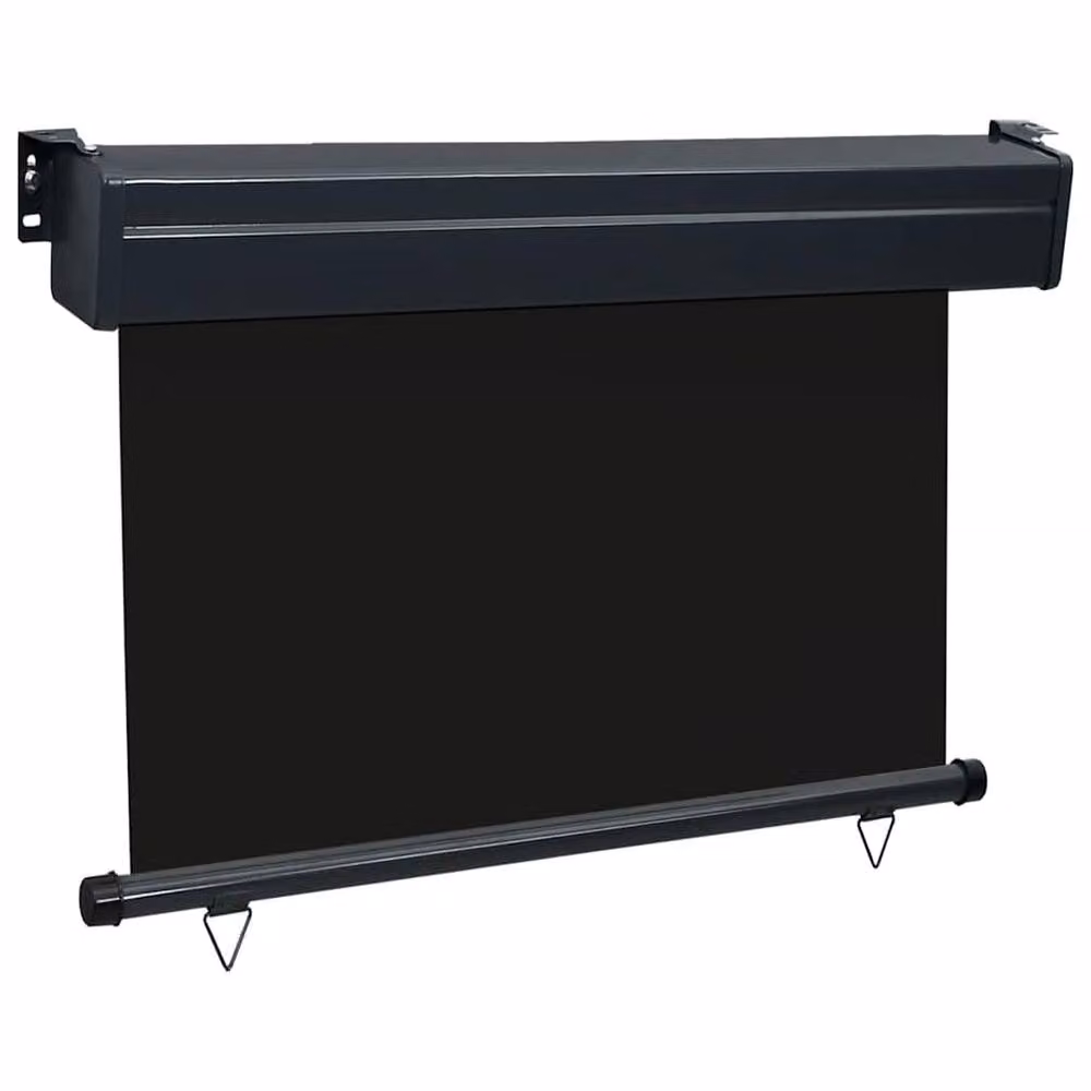 Berkfield Home Black Manual Pull Balcony Side Awning, W: 85 cm, H: 250 cm – 3