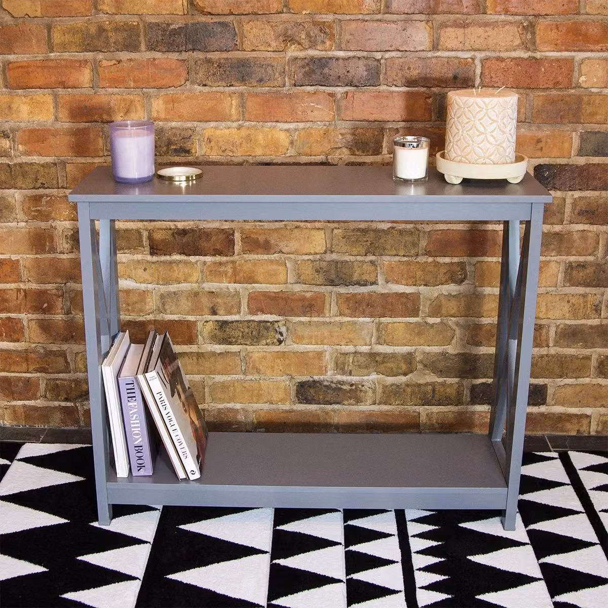 Charles Bentley Tetbury Country Style Wooden Hallway Side Console Table, Grey, W: 100 cm, D: 30 cm, H: 80 cm – 3