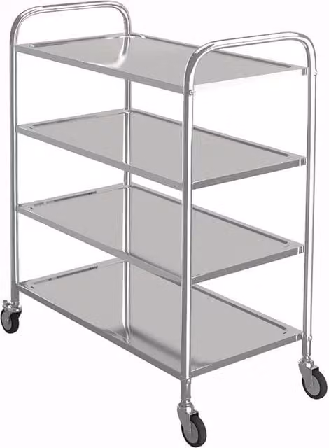 SPETLEK 4 Tier Stainless Steel Catering Storage Shelves in Silver