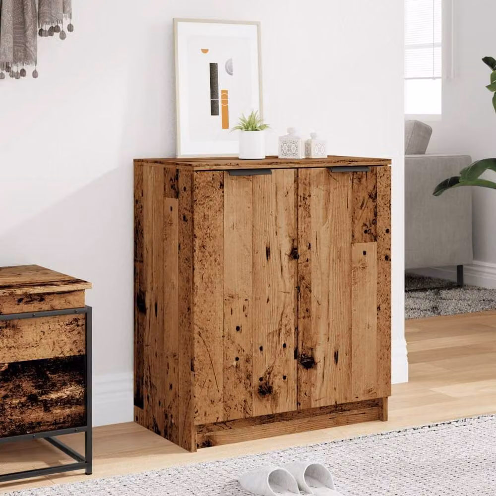 Berkfield Home Old Wood Shoe Cabinet in Brown, W/D/H: 59 x 35 x 70 cm – 3
