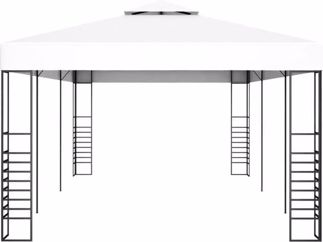 Berkfield Home White Hip Roof Gazebo Marquee W: 600 cm, D: 300 cm, H: 270 cm