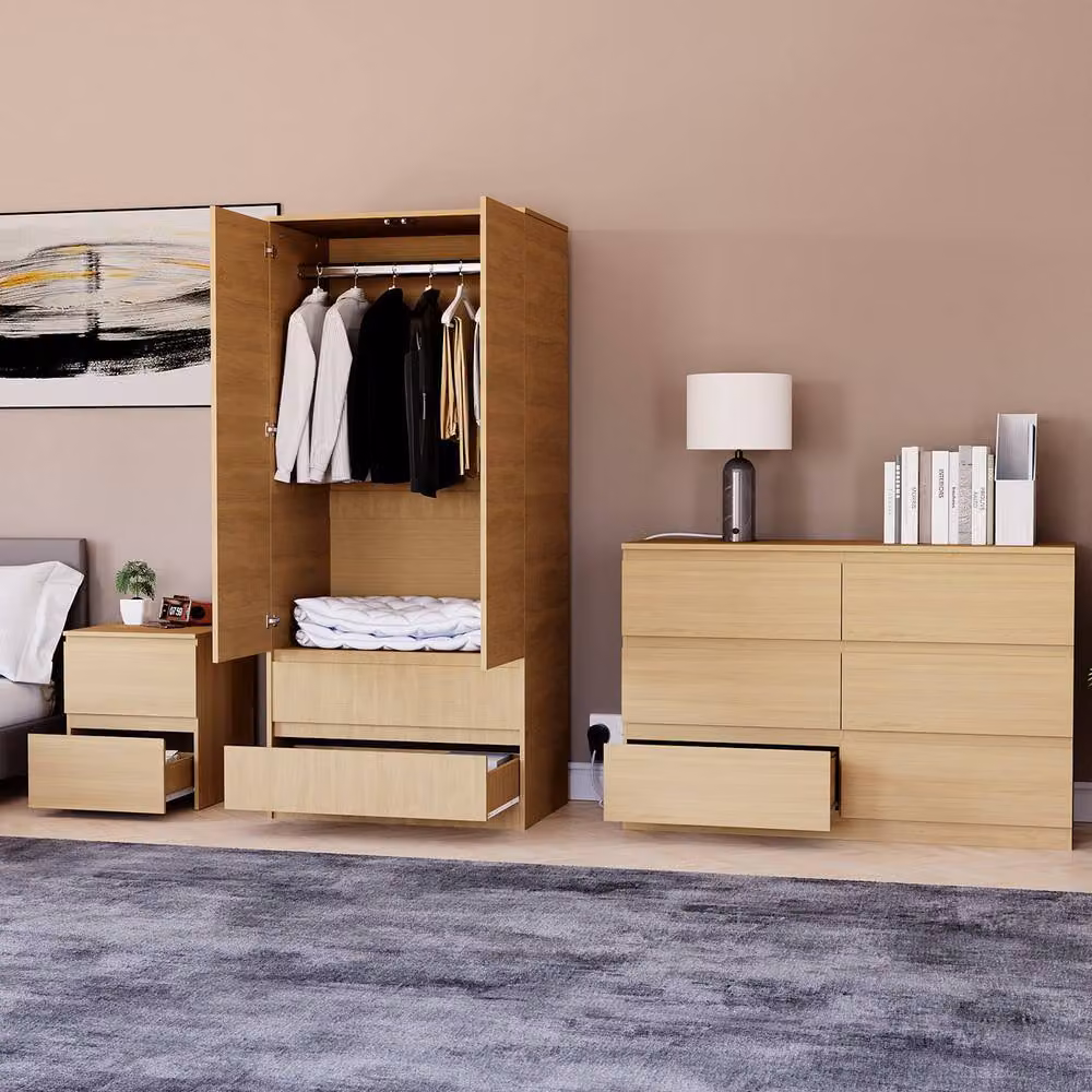 Vida Designs Modern Brown Bedroom Set – 1