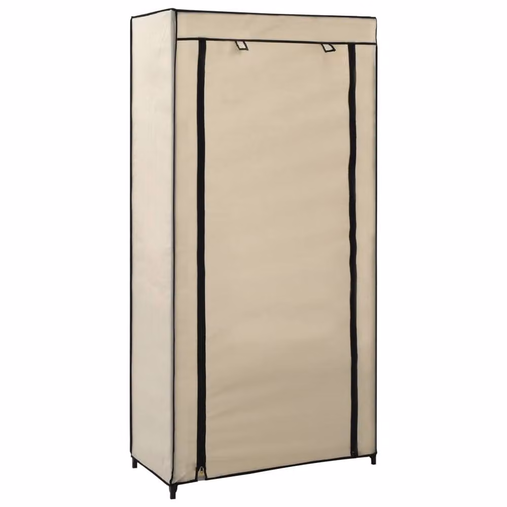 Berkfield Home Shoe Cabinet with Cover in Beige, W/D/H: 58 x 28 x 106 cm – 2