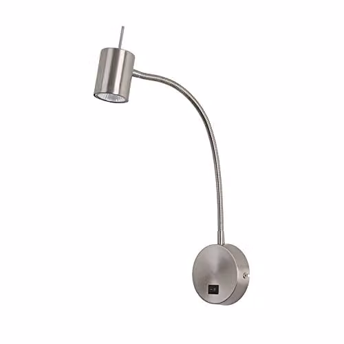 Netlighting Bas Wall Reading Light in Grey with 1x GU10 Metal Cylinder Design
