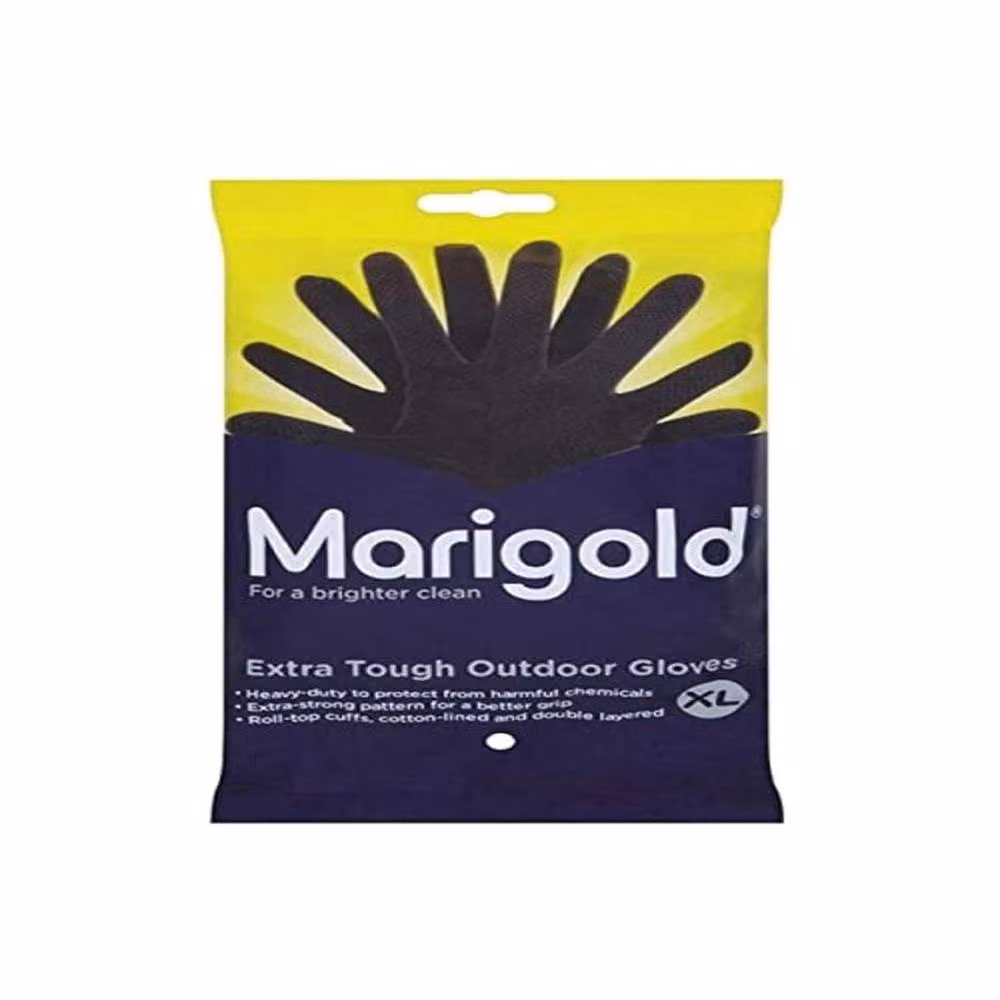 Marigold Extra Tough Outdoor Rubber and Cotton Gloves for Adults, White, Multicolour and Black, Pack of 12 – 2