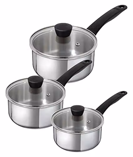 Kuhn Rikon Classic Stainless Steel Saucepan with Glass Lid, Silver – 1