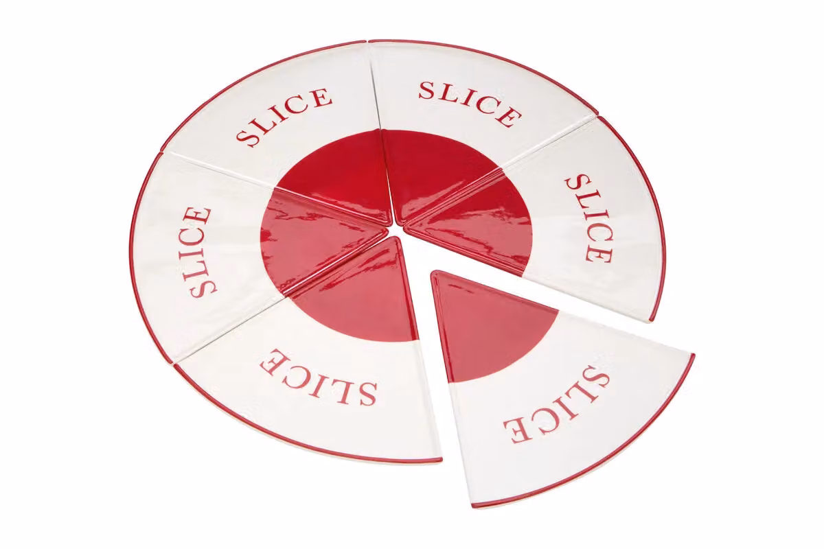 Orsina Red Ceramic Pizza Slice Plates, Set of 6 Durable Stoneware Plates – 2