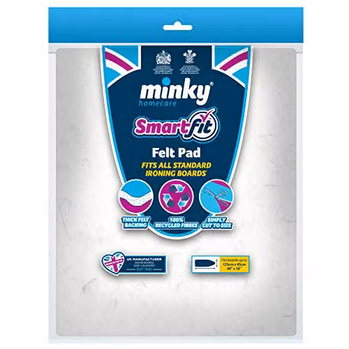 Minky Smartfit Felt Pad, White, W: 125 cm, H: 45 cm