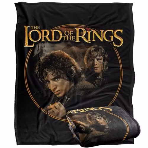 Warner Bros. The Lord Of The Rings Frodo Sam Band Super Soft Fleece Throw Blanket, Multicolour, W: 152 cm, D: 127 cm
