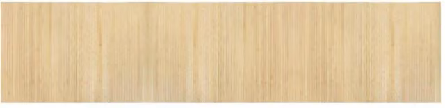 Berkfield Home Rectangular Bamboo Rug in Beige, W: 70 cm, L: 300 cm