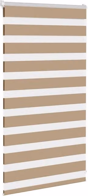Berkfield Home Elegant Zebra Blind in Sand and Brown, W: 75 cm, H: 100 cm