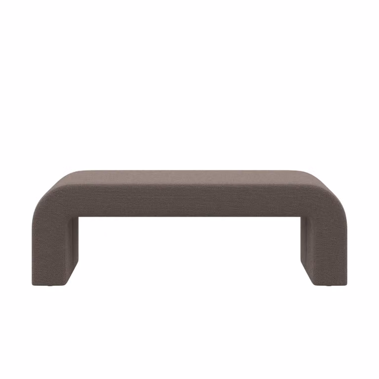Dome Deco CALUM Upholstered Bench in Brown