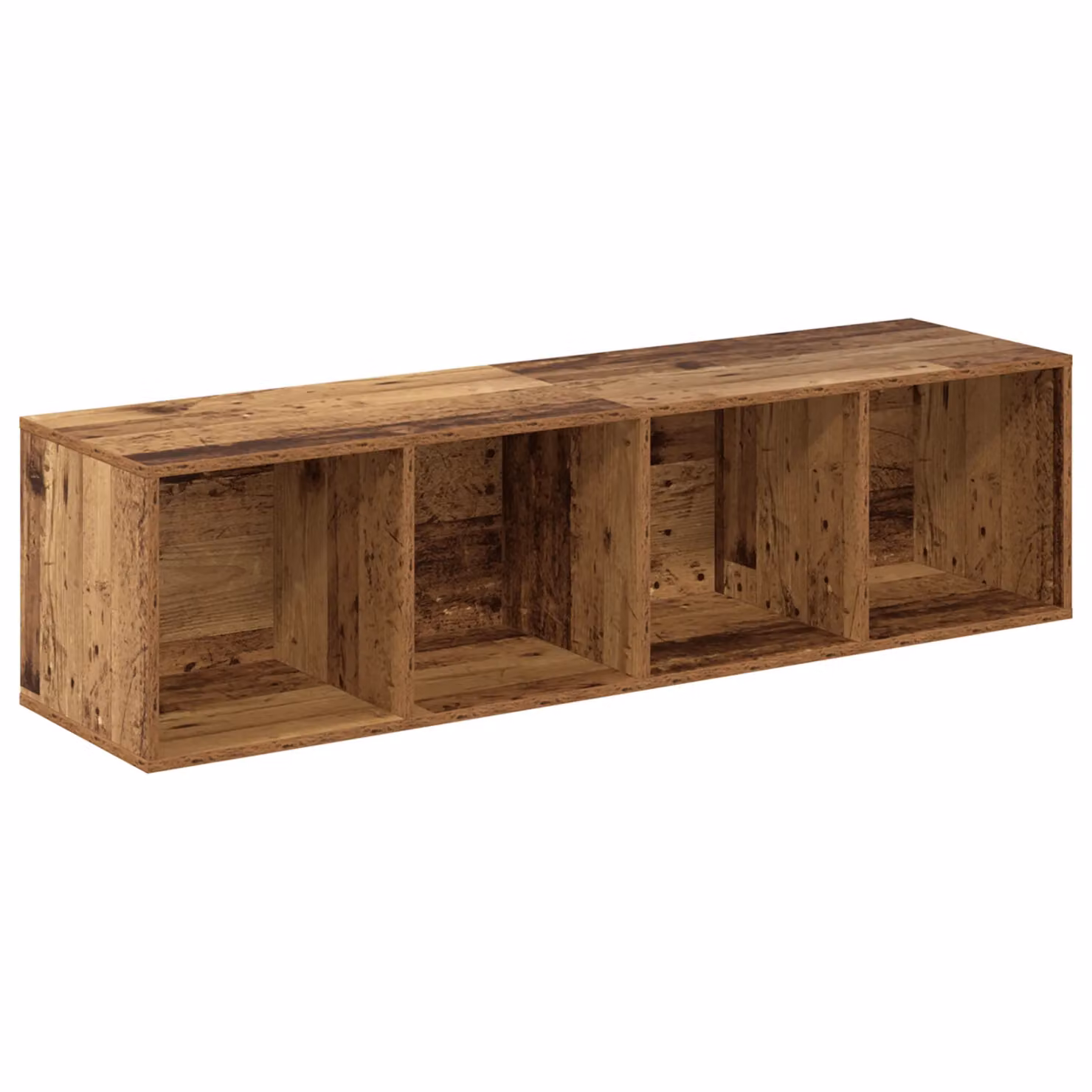 Berkfield Home Wall-mounted Storage Cubes in Old Wood Brown, 2 Pieces, W/D/H: 37 x 37 x 142.5 cm – 3