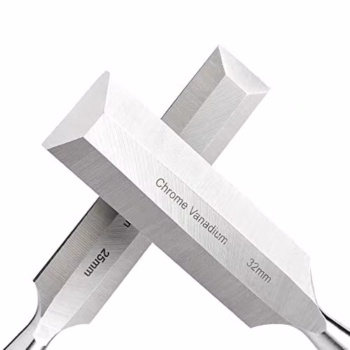 VonHaus 10-Piece Woodworking Chisel Set with Chrome Vanadium Tools, Sharpening Stone, Honing Guide and Orange Storage Case – 5