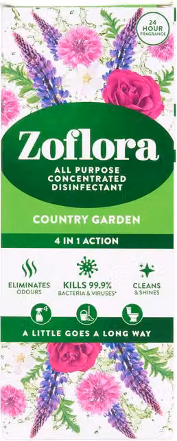 Zoflora All Purpose Concentrated Disinfectant Country Garden Multicolour