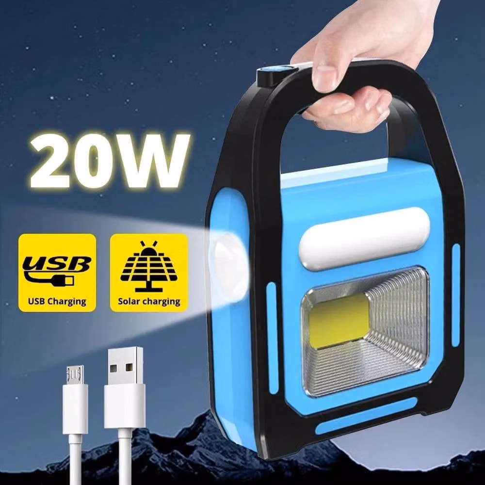 NESTLUNE Rechargeable Solar LED Camping Lantern in Blue – 5