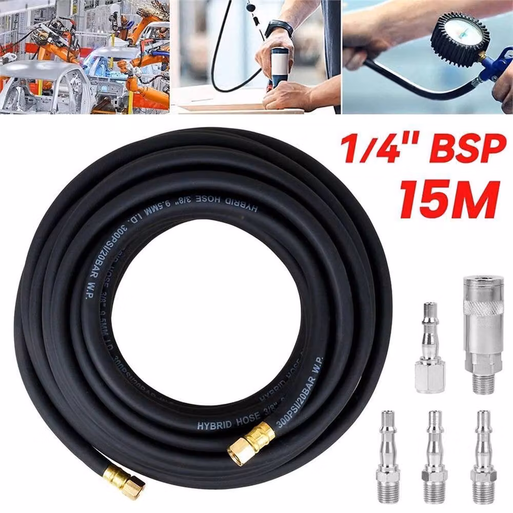 Nordara High Pressure Air Compressor Hose Kit in Black, Length: 10000 mm, Diameter: 520 mm – 3