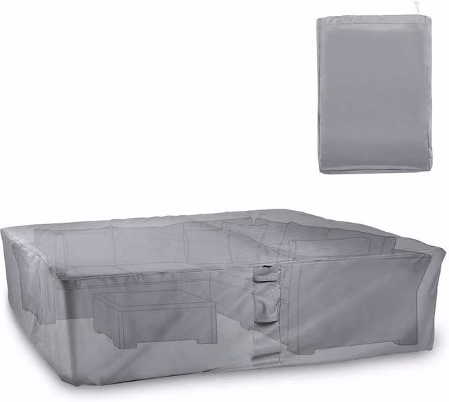 VonHaus Waterproof Polyester Sofa Cover in Grey with UPF 30 Protection and Ties