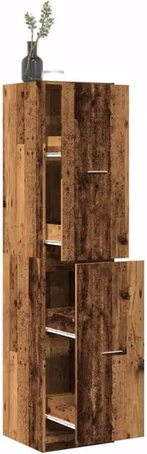 Berkfield Home Apothecary Cabinet in Brown Old Wood, W/D/H: 40 x 41 x 174.5 cm – 1