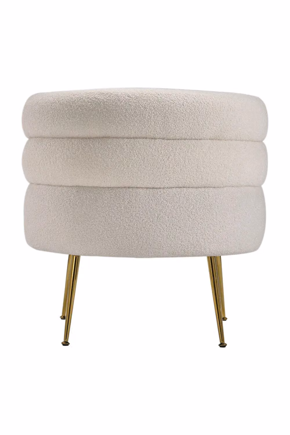 H&O Direct Luxury Teddy Velvet Dressing Make-up Chair in Beige – 2