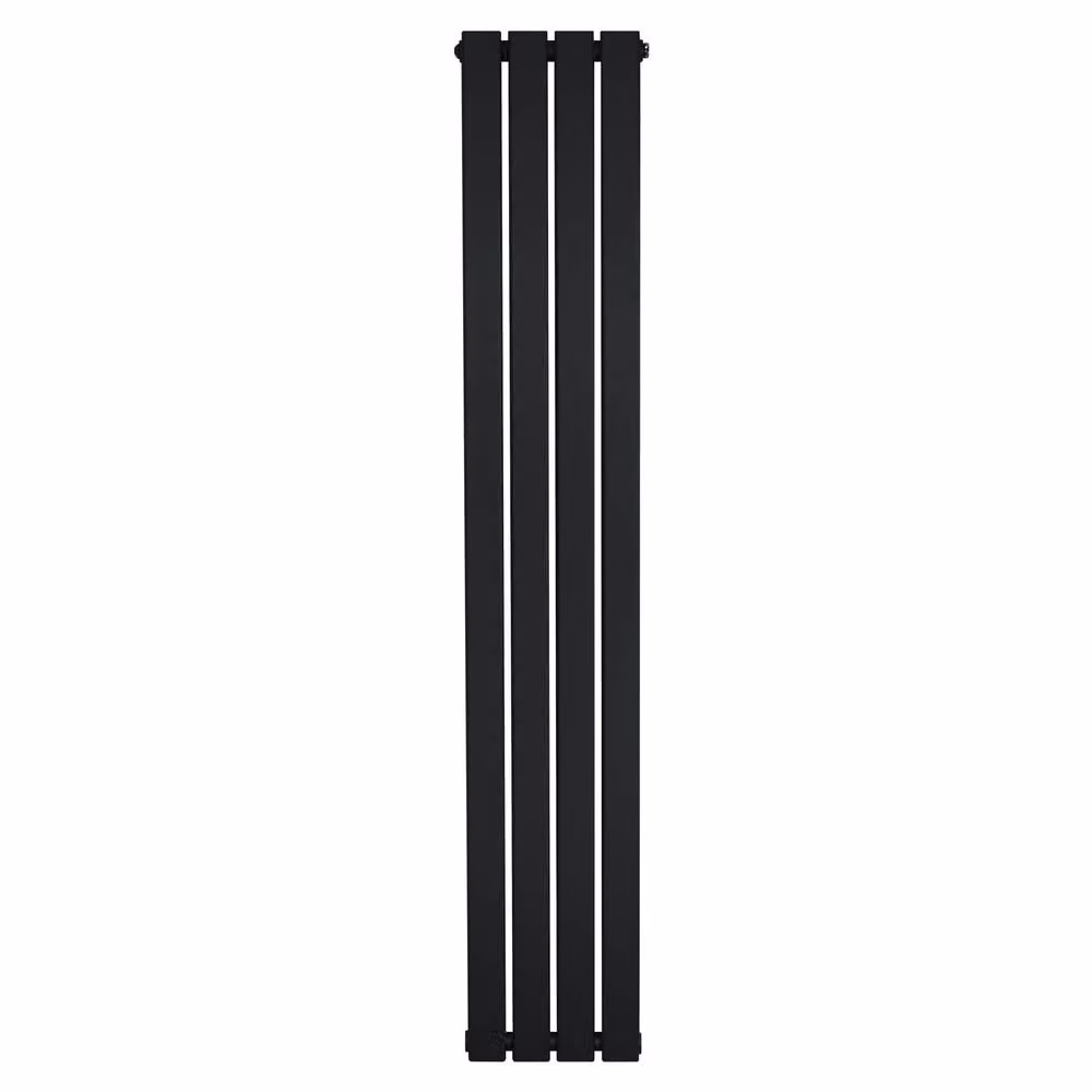 Monstershop Flat Single Column Steel Radiator, Black, H: 160 cm, W: 28 cm – 2