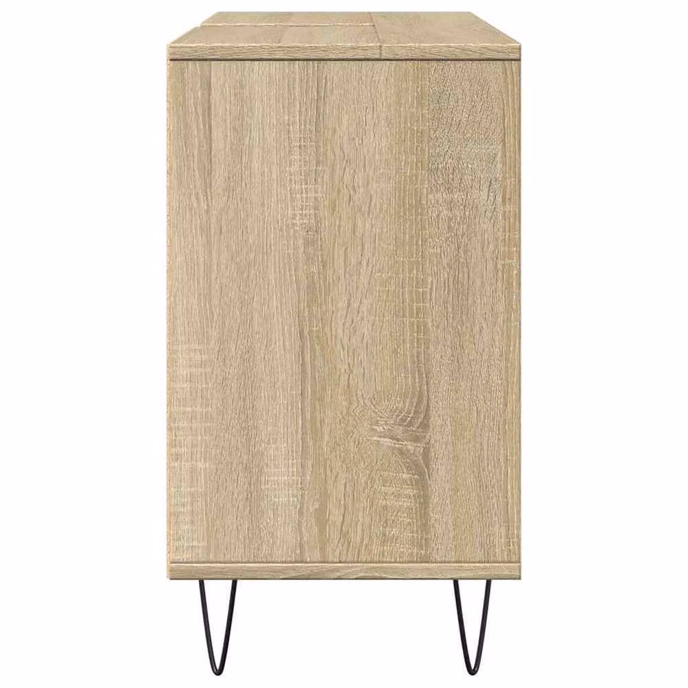 Berkfield Home Durable Sonoma Oak Bathroom Cabinet in Light Brown, W/D/H: 80 x 33 x 60 cm – 3