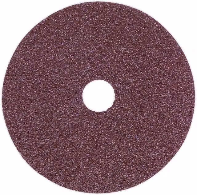 Loops 25 Pack 115mm Fibre Backed Sanding Discs, 50 Grit Aluminium Oxide Round Sheets for Paint, Wood and Metal, Multicolour