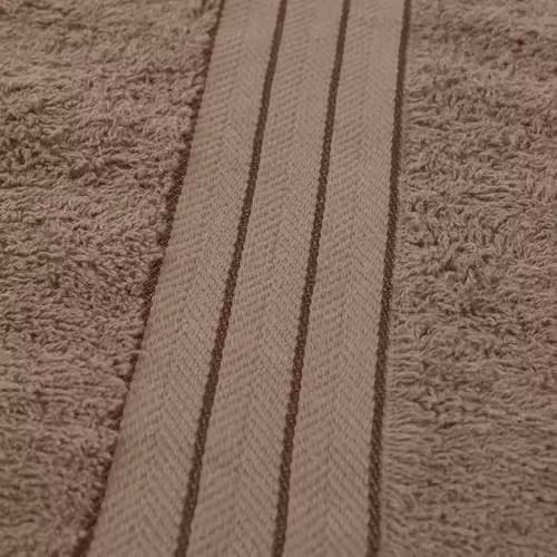 OHS Luxury Fluffy Cotton Terry Bath Towel in Beige or Brown – 4