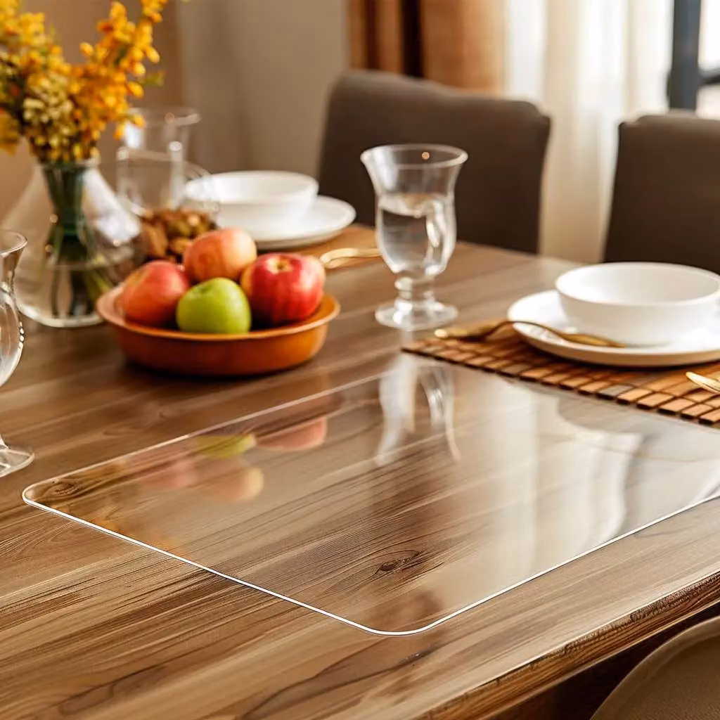 Nicoman Clear Non-Slip PVC Desk Protector Mat, Waterproof and Heat Resistant, W: 70 cm, D: 30 cm – 3