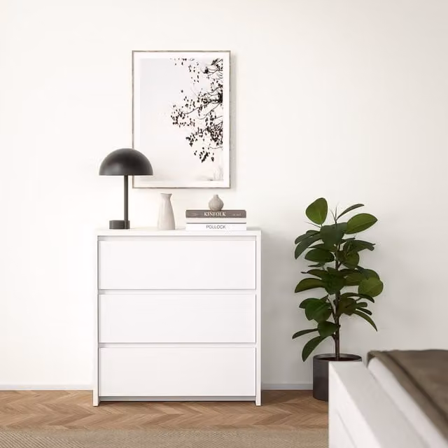 Furniture To Go Next 3 Drawer Chest in White