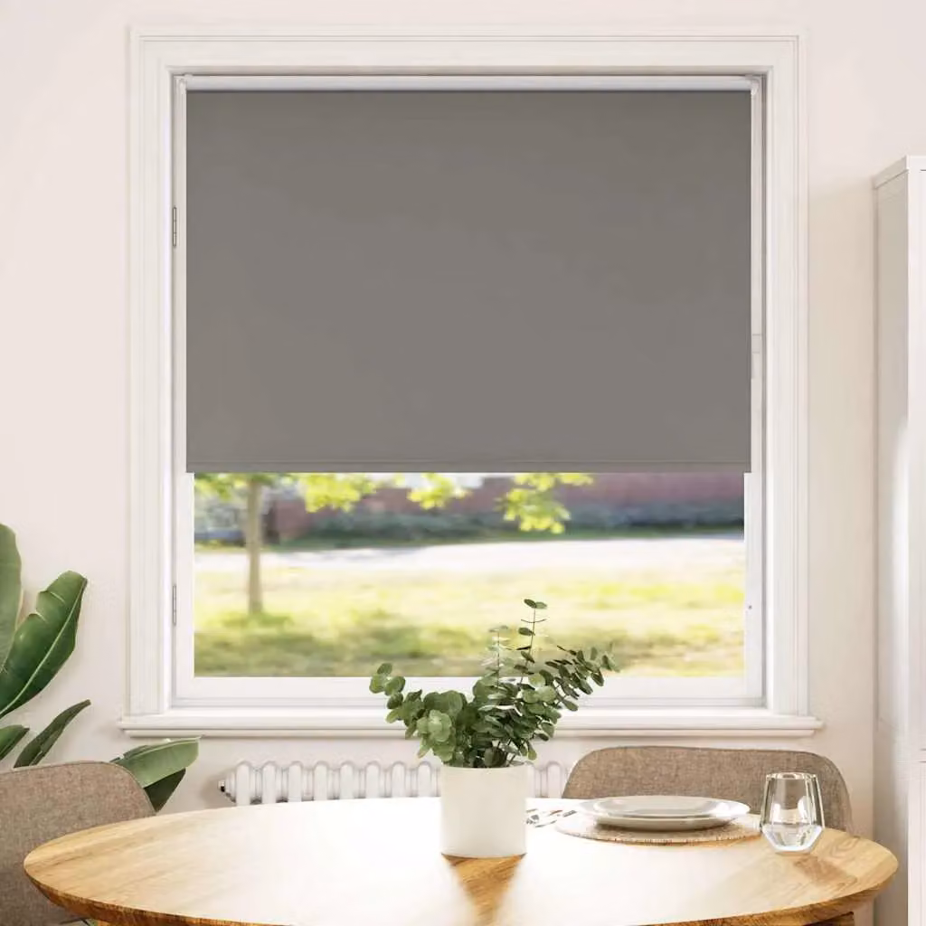 Berkfield Home Grey Blackout Roller Blind, Thermal Insulating Polyester, W: 90 cm, H: 175 cm – 2