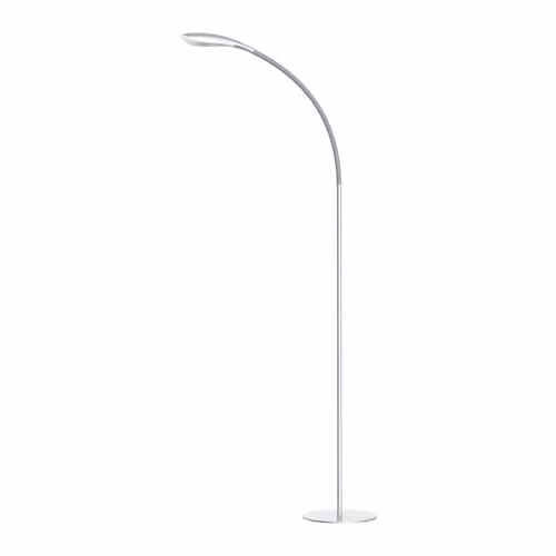 Lifemax High Vision LED Floor Reading Light in Silver, Adjustable Arc Task Lamp with Cool White Illumination – 1
