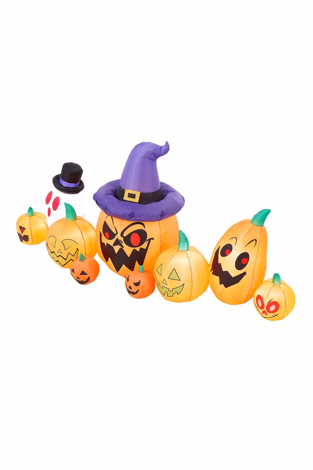 Living and Home 8ft Orange Multicolour Inflatable Halloween Pumpkin and Ghost Outdoor Decoration – 2