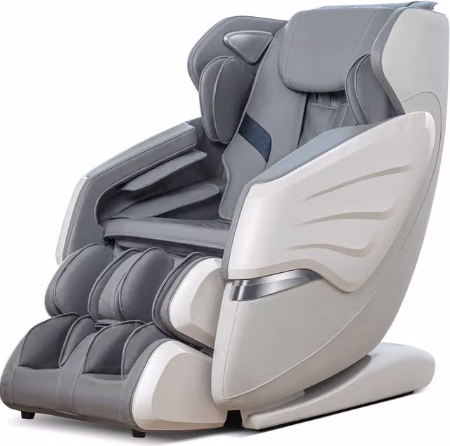 Darphe Zero Gravity Full Body Massage Chair with Back Heating and Controller in White