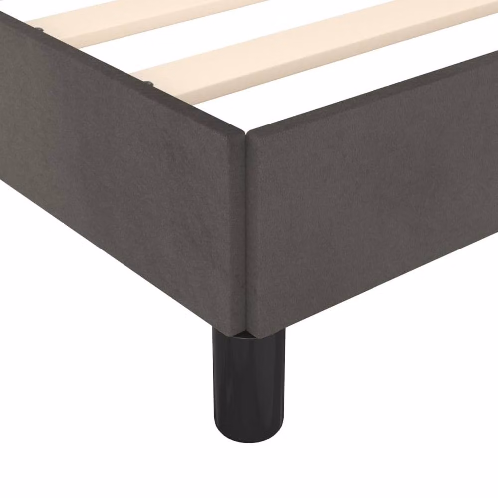 Berkfield Home Upholstered Velvet Bed Frame, Grey, W: 180 cm, D: 200 cm – 3