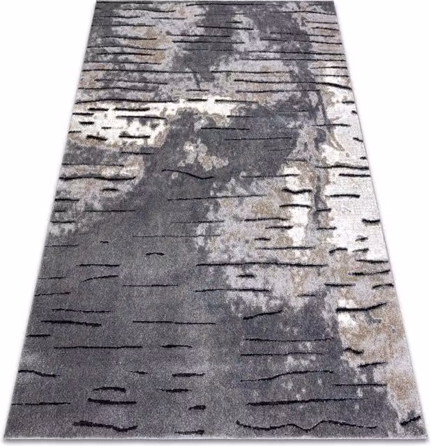 RugsX Grey Abstract Modern High-Low Effect Rug, W: 80 cm, L: 150 cm – 1