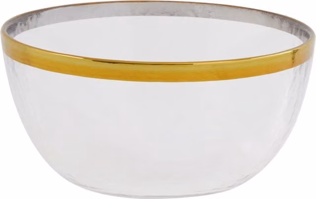 Orsina Ida Gold Glass Serving Bowl, Diameter: 15 cm – 1