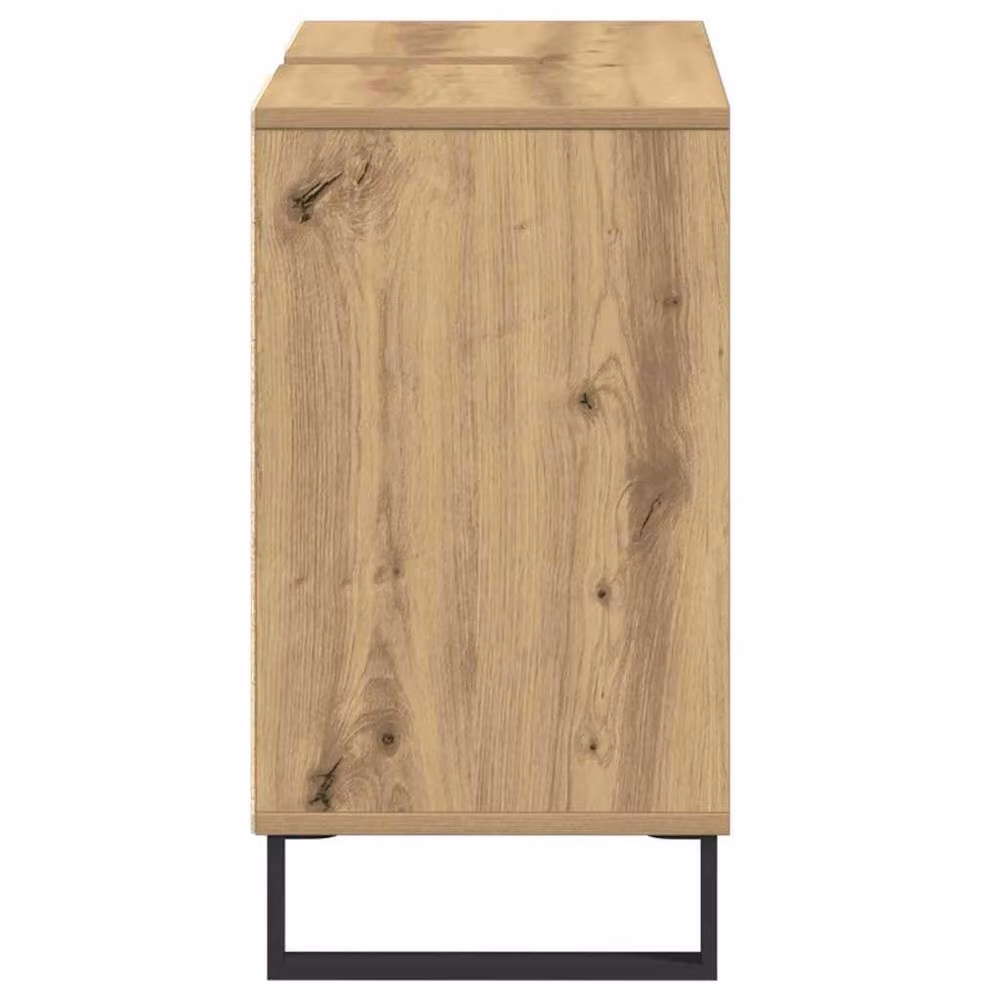 Berkfield Home Modern Artisan Oak Bathroom Vanity in Brown – 5