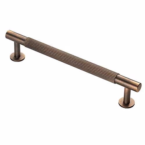 Loops Lined Bar Door Pull Handle in Antique Brass, 190mm x 13mm with 160mm Centres