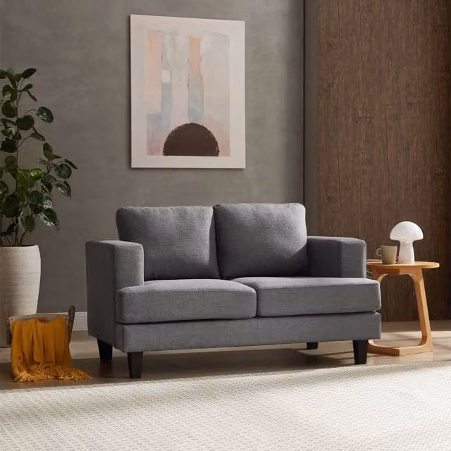 Ember 2 Seater Sofa Range in Dark Grey Linen