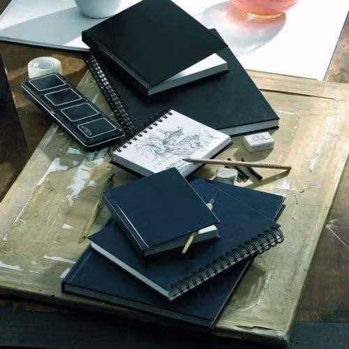 Winsor & Newton A5 Hardcover Blank Sketch Book, Black – 2