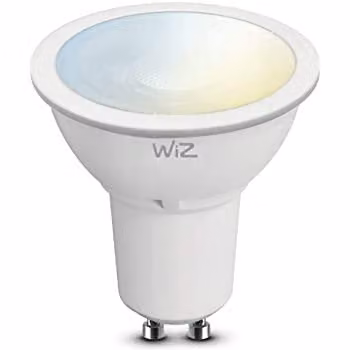 WiZ GU10 LED Smart Dimmable Lightbulb, 7.5W, 350 Lumen, White