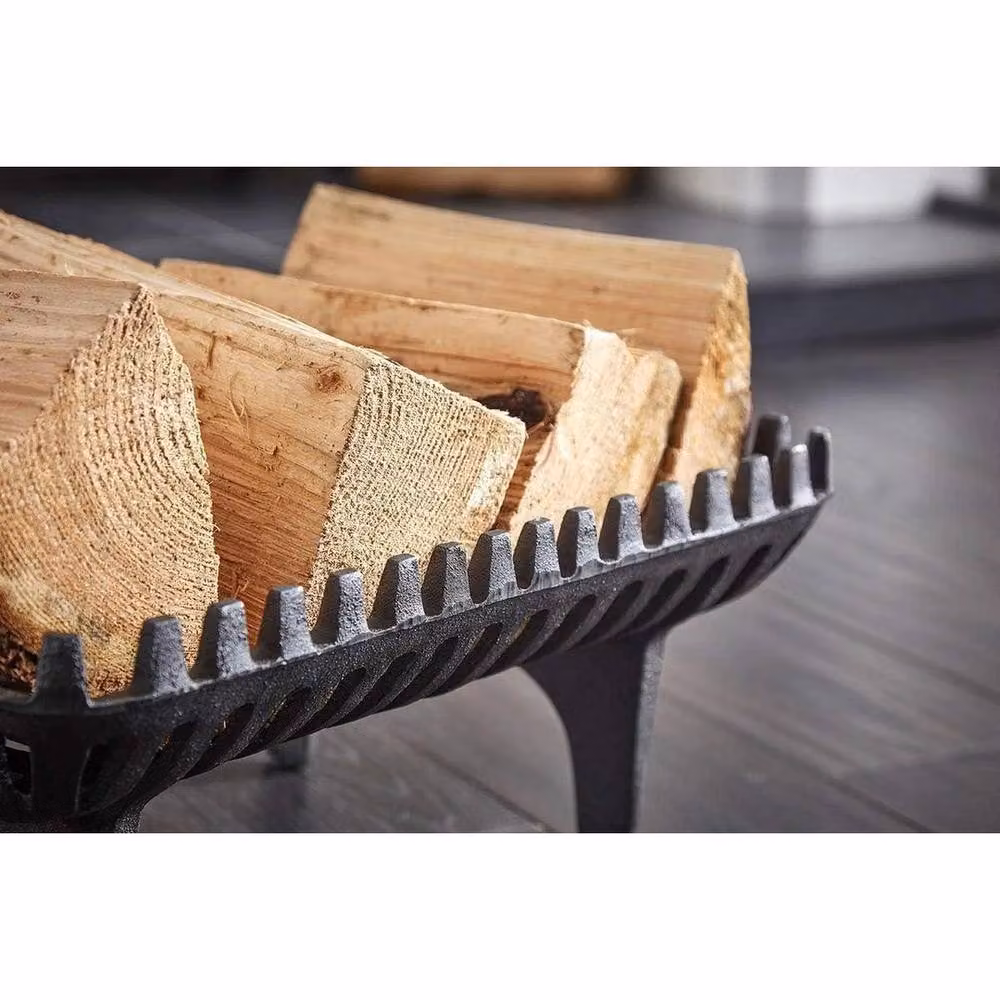 Havendro Cast Iron Fire Grate Log Holder Fireplace Basket in Black – 5