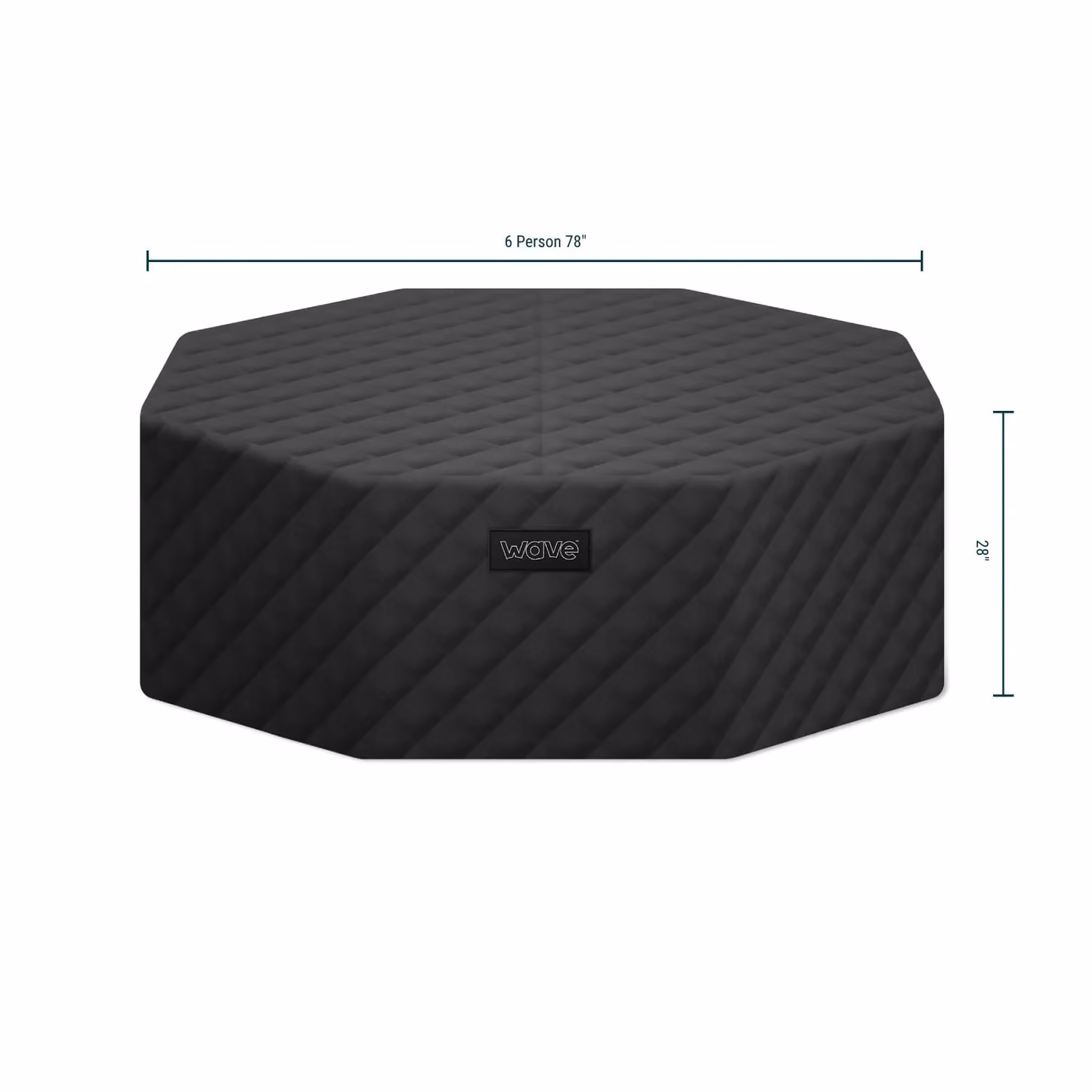 Wave Spas Wave Como Octagonal Thermal Hot Tub Cover, Energy-Saving Insulated, Black – 2