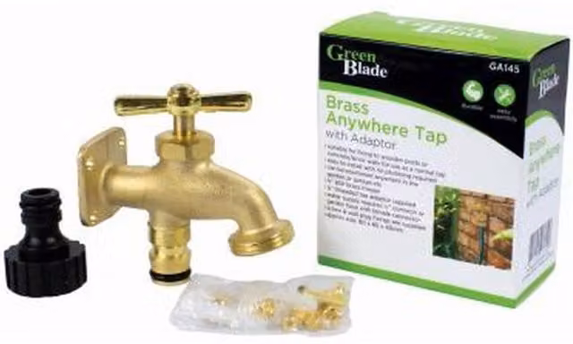Garden Mile Brass Garden Spray Nozzle and Lance with 3/4 inch Taps in Gold