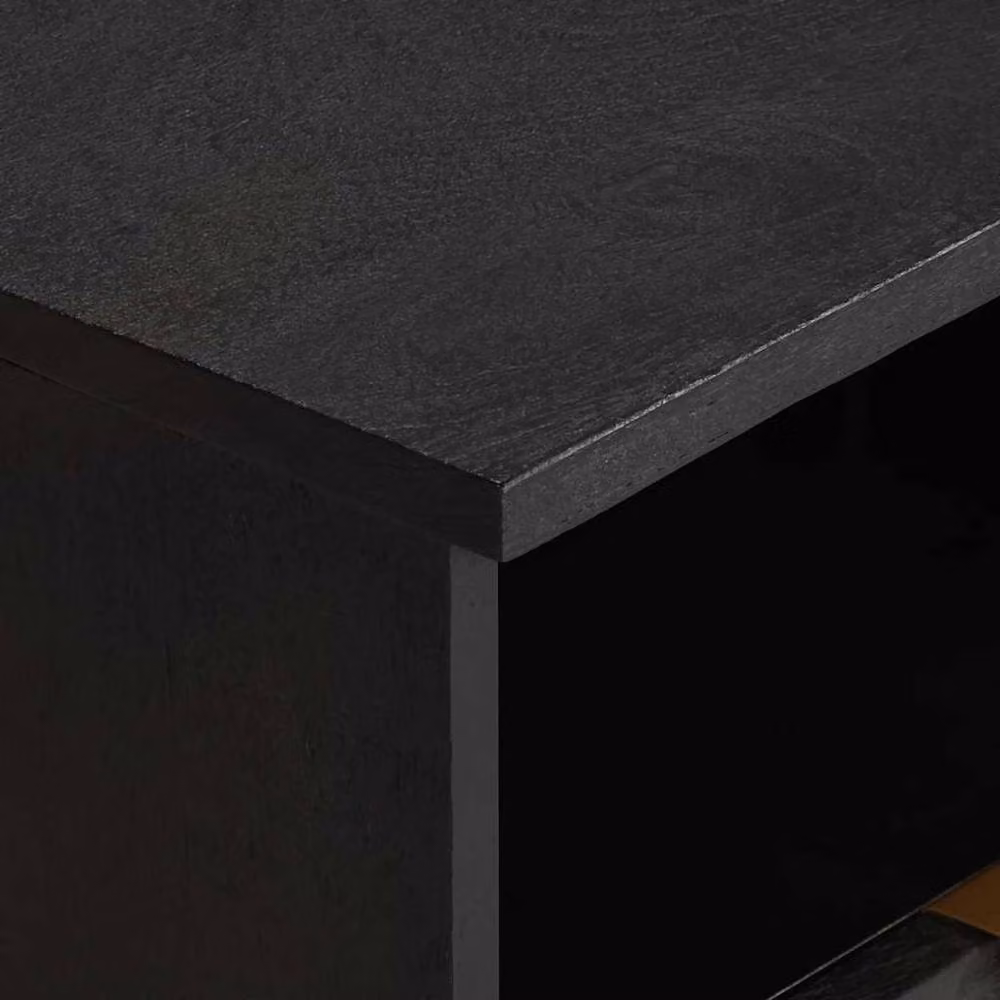 Berkfield Home Classic Bedside Cabinet in Black, W/D/H: 40 x 33 x 46 cm – 4