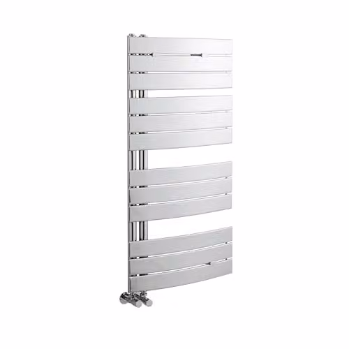 Balterley Curved Ladder Rail Vertical Radiator in Chrome, W/H: 55.0 x 108.0 cm