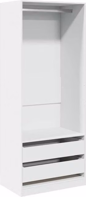 Berkfield Home White Wardrobe with Integrated Drawers, W/D/H: 80 x 50 x 200 cm