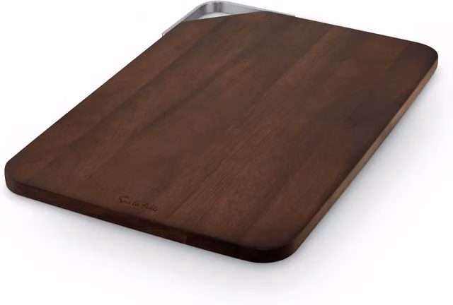 Sur La Table Rectangular Solid Wood Chopping and Serving Board with Handle in Brown – 4